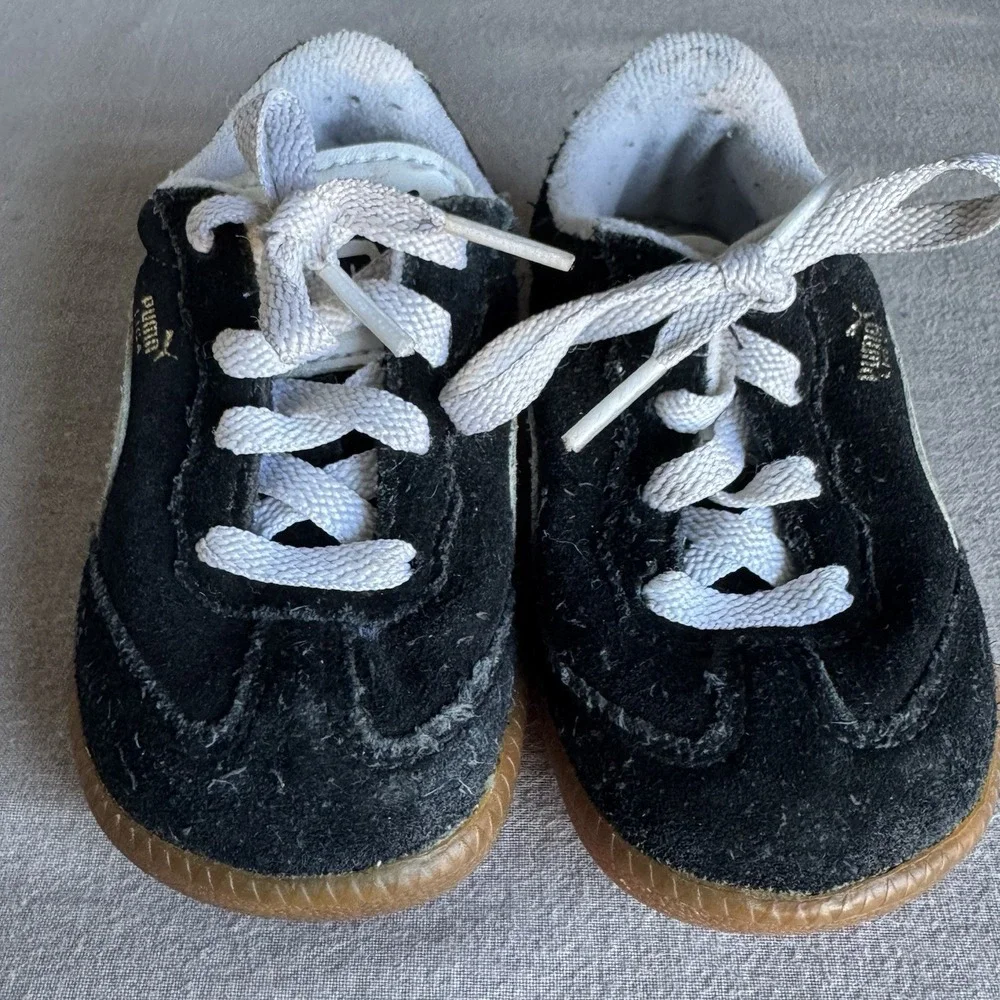 Size 5c - Puma Palermo Lace Up Toddler Boys Black Sneakers Casual Shoes 34266405